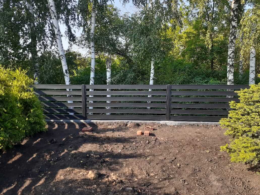 Забор-ранчо из металлопланкена 48м RAL9005 Черный МАТТЕ в Омске