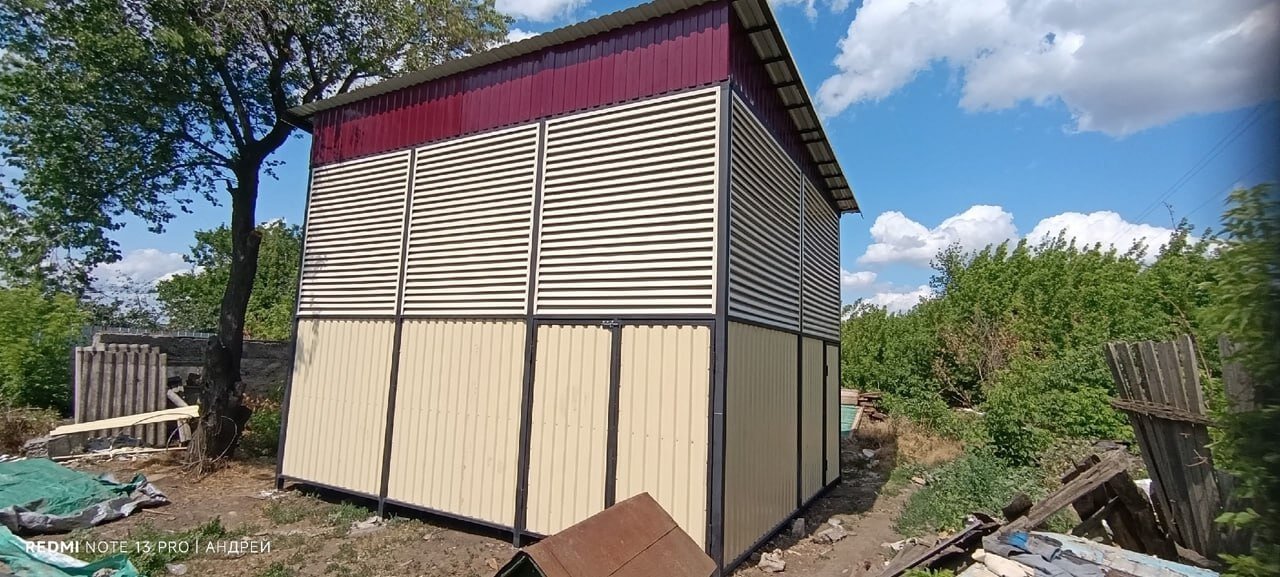 Сенник из ламелей еврожалюзи RAL1015 Слоновая Кость фото 2 в Омске