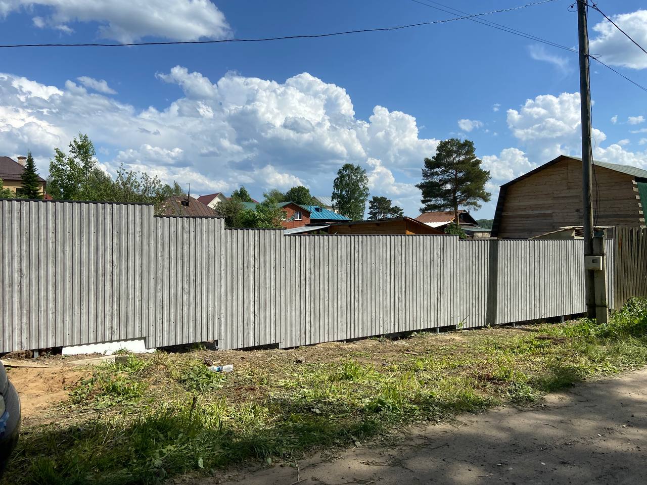 Забор из профнастила НС-10 42м Светлая Береза SteelArt фото 8 в Омске