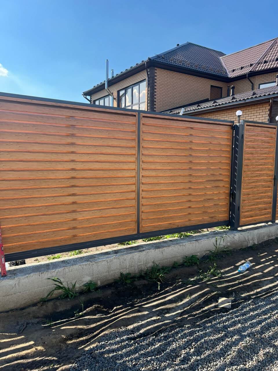 Забор-жалюзи из ламелей Хай-Тек 57м Кипарис 2xPrintech двусторонний фото 3 в Омске