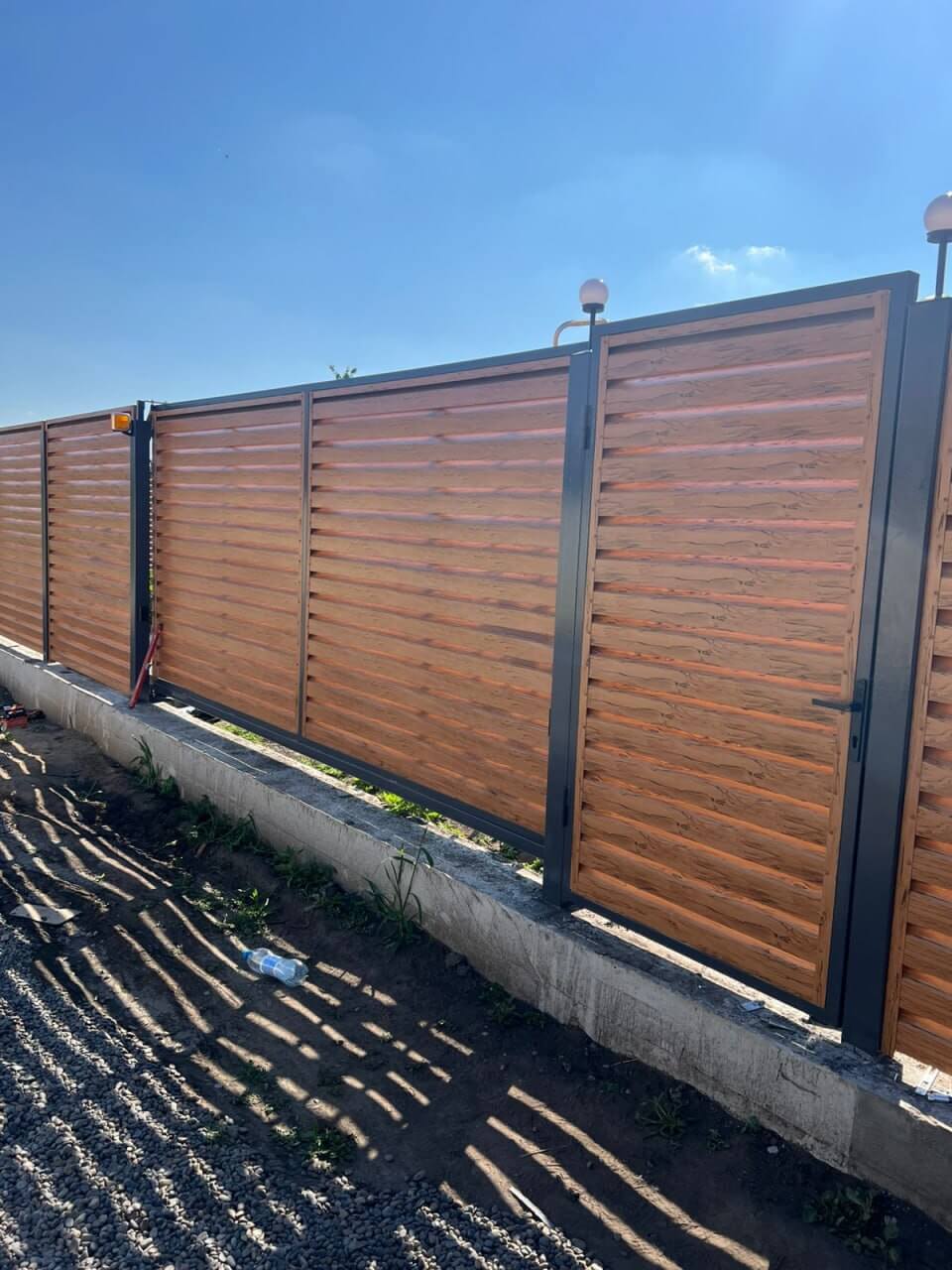 Забор-жалюзи из ламелей Хай-Тек 57м Кипарис 2xPrintech двусторонний в Омске